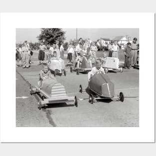 Soap Box Racing, 1940. Vintage Photo Posters and Art